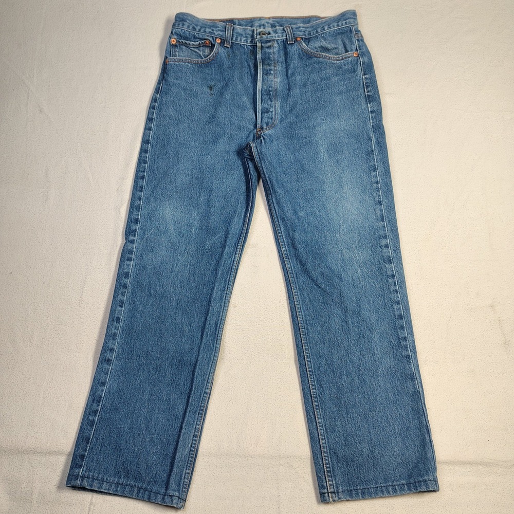 VINTAGE Levis 501 Jeans Size 36x32 (Fits 33x28) Cotton Made in USA High Waist